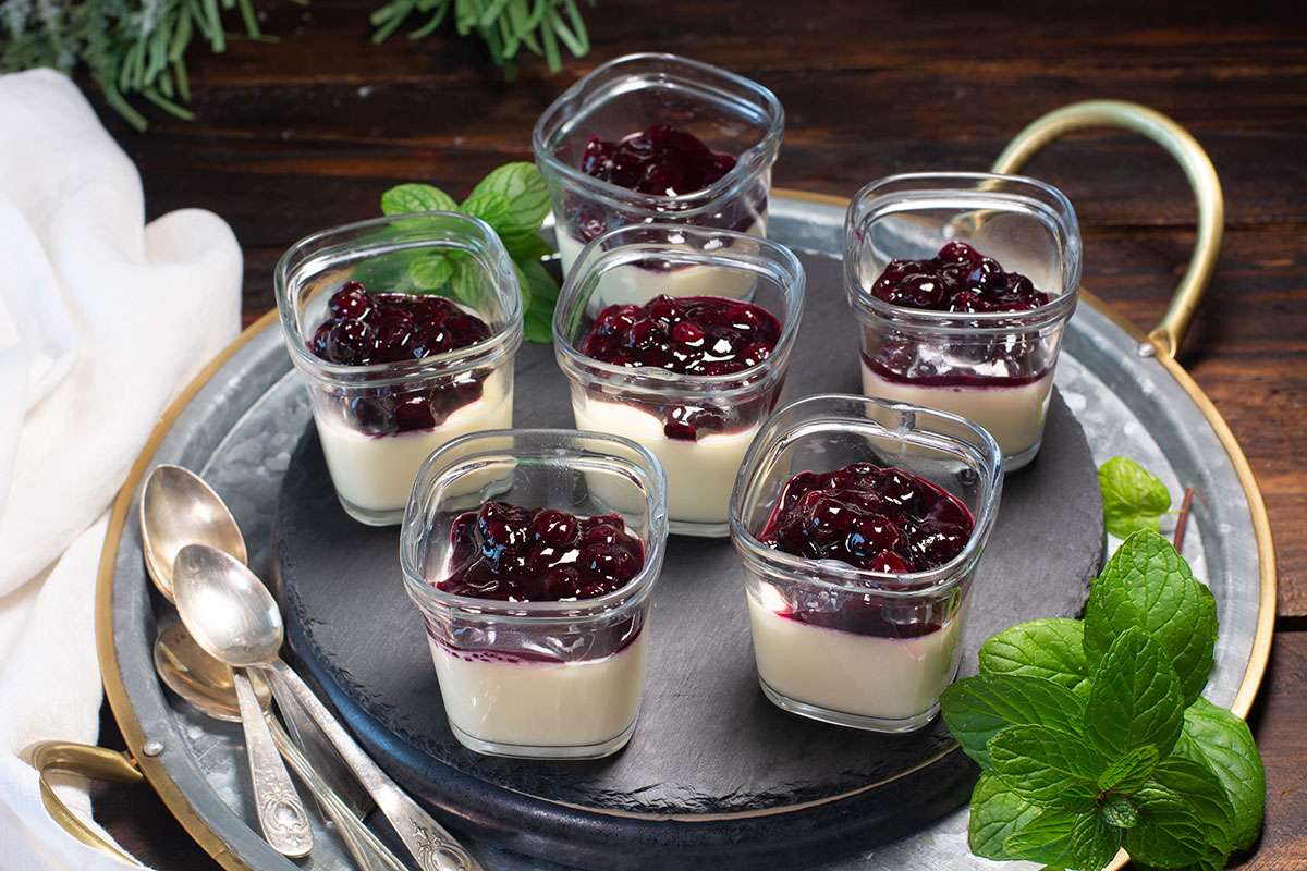 pannacota de arandanos